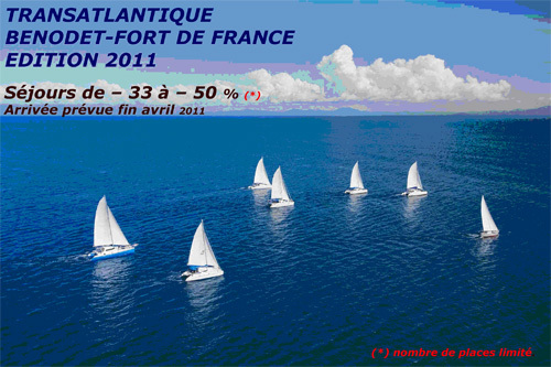Karibéa Hôtels :offre spéciale transatlantique Bénodet Fort de France.